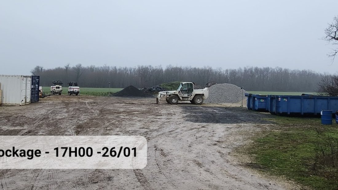 Storage area for materials and equipment