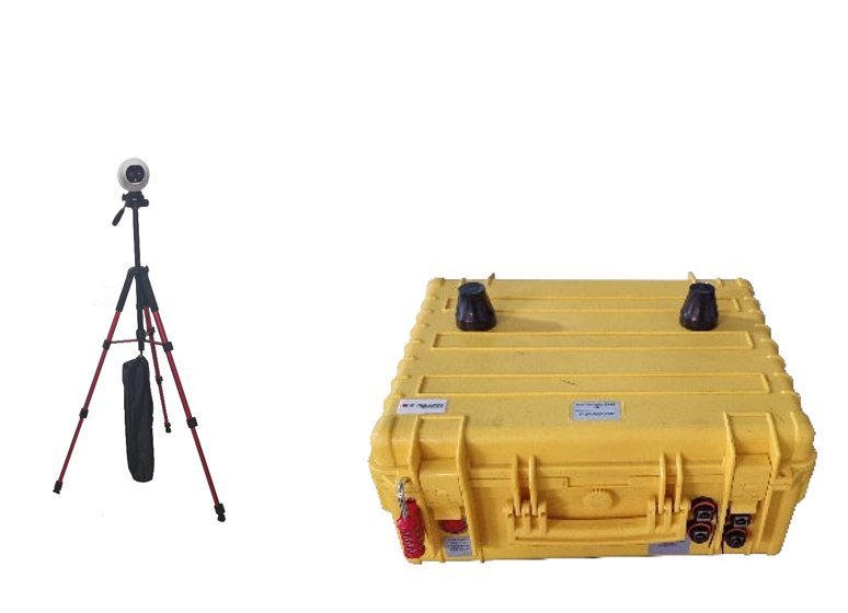 Valigia Vigithermal Case e telecamera termica su treppiede