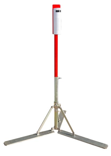 Outdoor tripod with a VIGICASE camera radar